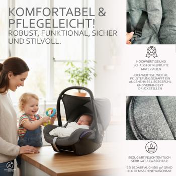 Preview: BAMBINIWELT Ersatzbezug für Maxi-Cosi CabrioFix, 6-tlg. Komplett-Set, STERNE